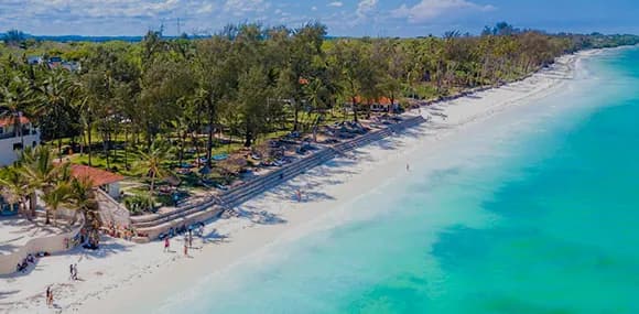 Relaxing beach day at Diani, Kenya's coast
